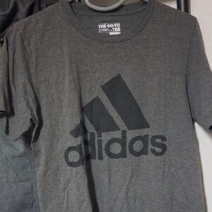 Adidas Men's Dark Gray Logo Tee